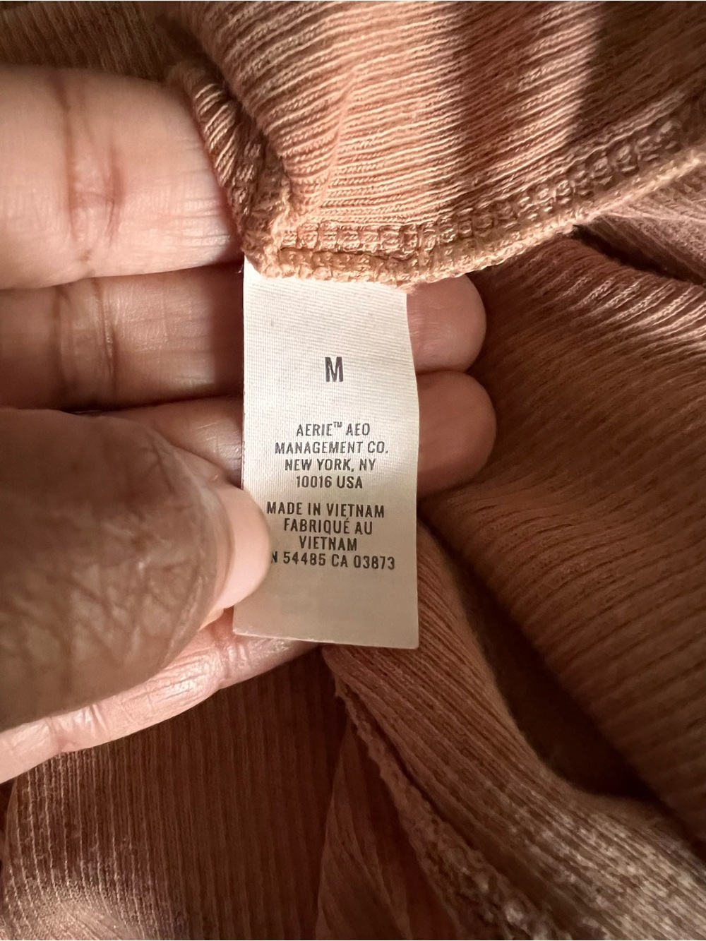 Aerie Long Sleeve Ribbed Henley Top - Taupe - Picture 5 of 6